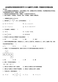 山东省青岛市西海岸新区四中学2026届数学七年级第一学期期末统考模拟试题含解析