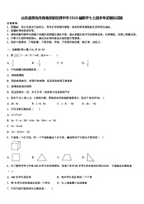 山东省青岛市西海岸新区四中学2026届数学七上期末考试模拟试题含解析