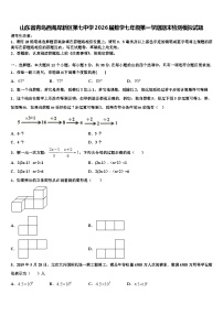 山东省青岛西海岸新区第七中学2026届数学七年级第一学期期末检测模拟试题含解析