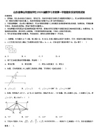 山东省泰山外国语学校2026届数学七年级第一学期期末质量检测试题含解析