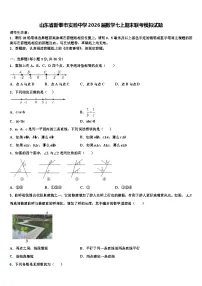 山东省新泰市实验中学2026届数学七上期末联考模拟试题含解析