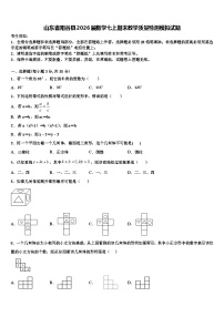山东省阳谷县2026届数学七上期末教学质量检测模拟试题含解析