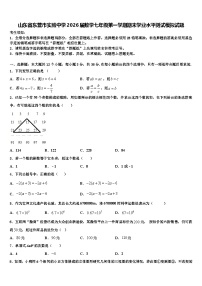 山东省东营市实验中学2026届数学七年级第一学期期末学业水平测试模拟试题含解析