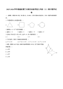 2025-2026学年福建省厦门市湖里实验学校九年级（上）期中数学试卷（含答案+解析）