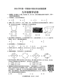 广东省清远市英德市2024-2025学年九年级上学期1月期末数学试题