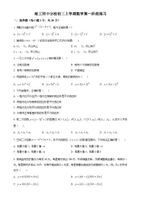 北京市海淀区北京理工大学附属中学分校九年级上学期月考数学试题（原卷版）-A4