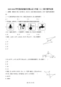 2025-2026学年陕西省榆林市横山区八年级（上）期中数学试卷-自定义类型