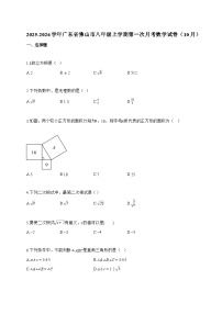2025_2026学年广东省佛山市八年级上学期第一次月考数学试卷（10月）含解析