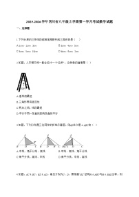 2025_2026学年四川省八年级上学期第一学月考试数学试卷【附解析】
