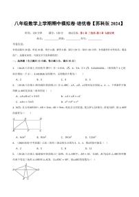 2025-2026学年八年级数学上学期期中模拟卷（培优&拔尖卷）（苏科版2024）（含答案）