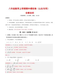 2025-2026学年八年级数学上学期期中模拟卷（山东专用，北师大版2024）（含答案）