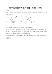 期中压轴题专训【30题】（第13-15章）--2025-2026学年八年级数学上册试题（人教版2024）（含答案）