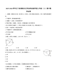 2025-2026学年辽宁省盘锦市辽河油田实验学校九年级（上）期中数学试卷（含答案+解析）