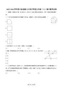2025-2026学年四川省成都市成华区成都七中英才学校九年级（上）期中数学试卷（含答案+解析）