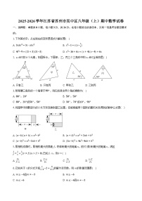 2025-2026学年江苏省苏州市吴中区八年级（上）期中数学试卷（含答案+解析）