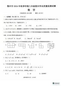 海南省儋州市2024-2025学年八年级上学期期末数学试题