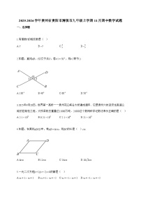 2025_2026学年贵州省贵阳市清镇市九年级上学期11月期中数学试题-附答案