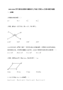 2025_2026学年贵州省贵阳市清镇市九年级上学期11月期中数学试题-附答案
