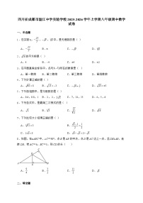 四川省成都市温江中学实验学校2025_2026学年上学期八年级期中数学试题-附答案