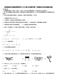 陕西省西安市高新逸翠园学校2026届七年级数学第一学期期末达标检测模拟试题含解析