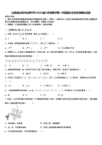 山西省运城市运康中学2026届七年级数学第一学期期末达标检测模拟试题含解析