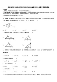 陕西省西安市碑林区西北工大附中2026届数学七上期末考试模拟试题含解析