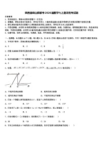 陕西省岐山县联考2026届数学七上期末统考试题含解析