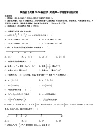 陕西省合阳县2026届数学七年级第一学期期末检测试题含解析