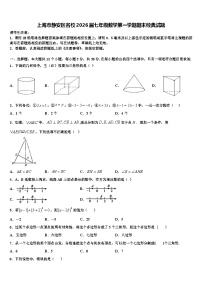 上海市静安区名校2026届七年级数学第一学期期末经典试题含解析