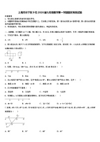 上海市长宁区9校2026届七年级数学第一学期期末预测试题含解析