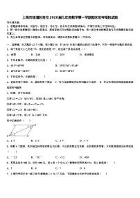 上海市杨浦区名校2026届七年级数学第一学期期末统考模拟试题含解析