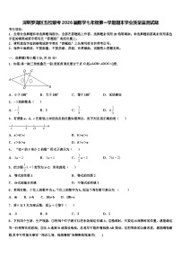 深圳罗湖区五校联考2026届数学七年级第一学期期末学业质量监测试题含解析