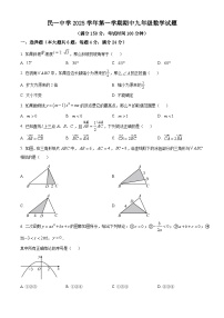 上海市民一中学2025-2026学年九年级上学期期中考试数学试题（含答案+解析）