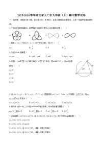 2025-2026学年湖北省天门市九年级（上）期中数学试卷-自定义类型