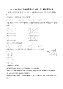 2025-2026学年江西省萍乡四中九年级（上）期中数学试卷-自定义类型