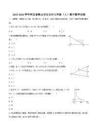 2025-2026学年河北省唐山市迁安市九年级（上）期中数学试卷-自定义类型