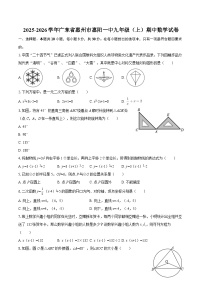 2025-2026学年广东省惠州市惠阳一中九年级（上）期中数学试卷-自定义类型