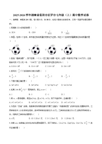 2025-2026学年湖南省岳阳市汨罗市七年级（上）期中数学试卷-自定义类型