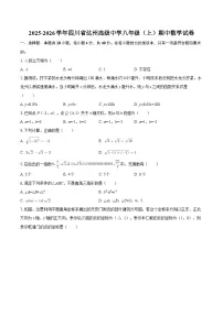 2025-2026学年四川省达州高级中学八年级（上）期中数学试卷-自定义类型