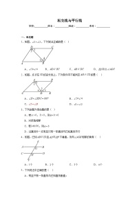 相交线与平行线练习  中考数学一轮复习（人教版）