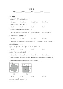 代数式练习 中考数学一轮复习（人教版）