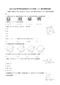 2025-2026学年河北省沧州八中九年级（上）期中数学试卷-自定义类型