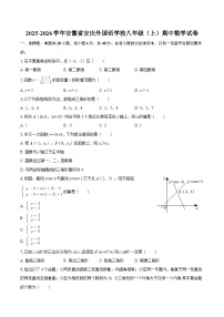 2025-2026学年安徽省安庆外国语学校八年级（上）期中数学试卷-自定义类型