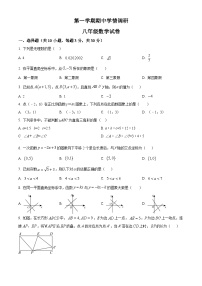 北师大版2024初中数学八上 期中试题（原卷版）