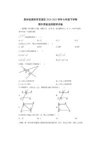 贵州省贵阳市花溪区2024-2025学年七年级下学期期中质量监测数学试卷（学生版）