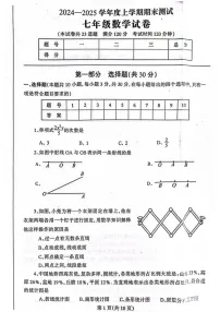辽宁省丹东市凤城市2024-2025学年七年级上学期1月期末数学试题
