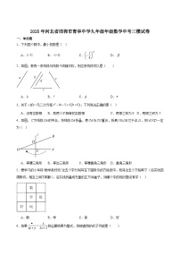 邯郸市育华中学2025届九年级下学期中考三模数学试卷（含解析）