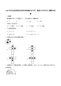 河北省邯郸市武安市贺进镇沙名中学、翟家庄中学2025届九年级下学期中考三模数学试卷（含解析）