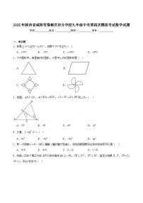陕西省咸阳市秦都区部分学校2025届九年级下学期中考第四次模考数学试卷（含解析）