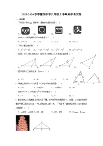 福建省莆田市擢英中学2025-2026学年八年级 数学上学期期中考试试卷